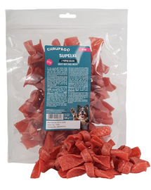CHRUP&GO Batoane împletite cu piept de rață 500 g gustare pentru câini