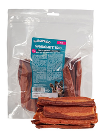 CHRUP&GO Trio gustos cu rață, iepure și miel 500 g – gustare pentru câini
