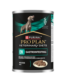 PURINA PRO PLAN Veterinary Diets EN Gastrointestinal Mousse 400 g hrană dietetică pentru câini cu probleme digestive