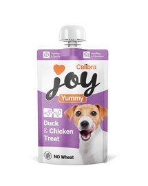 CALIBRA Joy Dog Yummy Duck and Chicken Treat 100 g recompensă cremoasă pentru câini cu rață și pui