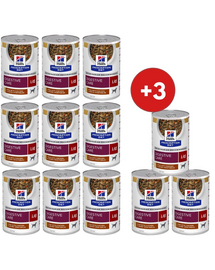 HILL'S Prescription Diet Canine i/d Digestive Care Stew 9+3 CADOU hrană dietetică câini, cu pui și legume, pentru afecțiuni digestive
