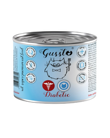 GUSSTO Vet Diabetic 200 g hrană umedă pentru pisici cu diabet