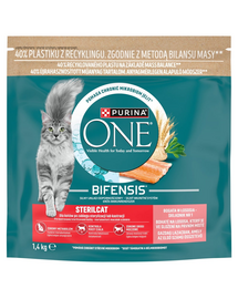 PURINA ONE Bifensis Sterilcat cu somon 1,4 kg hrană pisici sterilizate