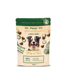 FITMIN NP Play and Train Lamb and Beef 400 g recompensă pentru antrenament cu miel și vită