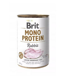 BRIT Mono Protein Rabbit 6x400 g hrană umedă monoproteică pentru câini, cu iepure