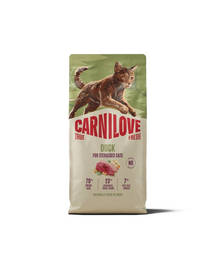 Hrană pisici sterilizate 6 kg CARNILOVE True Fresh Cat Duck Sterilised cu rață