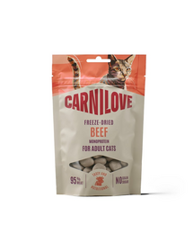 CARNILOVE Freeze-Dried Snack Beef cu iarba-mâței recompensă liofilizată pentru pisici 40 g