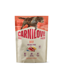 CARNILOVE True Fresh Dog Beef Adult 1,5 kg hrană câini cu vită