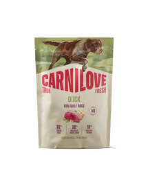 Hrană cu rață CARNILOVE True Fresh Dog Duck Adult 1,5 kg pentru câini adulți
