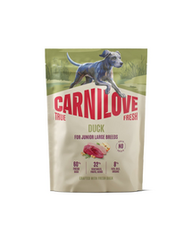 CARNILOVE True Fresh Dog Duck Junior Large 1,5 kg hrană câine junior rasă mare, cu rață
