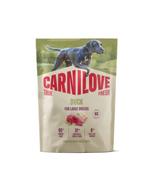 CARNILOVE True Fresh Dog Duck Adult Large Breeds 1,5 kg hrană uscată cu rață pentru câini adulți de rase mari