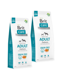 BRIT Care Grain-free Adult Salmon & Potato 2 x 12 kg hrană câini adulți, cu somon