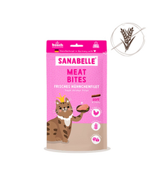 SANABELLE Meat Bites recompense moi pentru pisici, cu pui proaspăt 55 g fără cereale