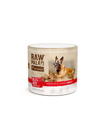 RAW PALEO Olympic Beef Medium Large 90 g recompensă de antrenament pentru câini medii și mari, cu vită