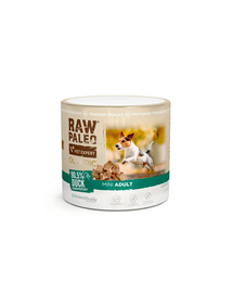 RAW PALEO Olympic Duck Mini recompensă hipoalergenică de antrenament pentru câini mici, cu rață 90 g