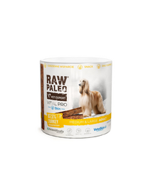 RAW PALEO Vital Pro Skin & Coat Turkey Medium Large 100 g recompensă pentru piele și blană la câini medii și mari, curcan
