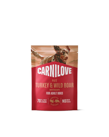 CARNILOVE Dog Pouch Turkey and Wildboar 300g karma mokra indyk i dzik dla dorosłych psów
