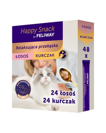 Gustări relaxante pisici FELIWAY Happy Snack Mix Chicken and Salmon 48x15 g pui și somon