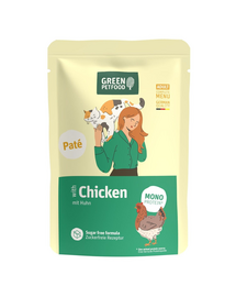 GREEN PETFOOD Cat Paté cu pui 85 g pate cu pui pentru pisici