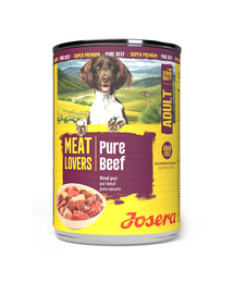 JOSERA Meat Lovers Pure Adult Beef 400 g cu vită, hrană monoproteică pentru câini
