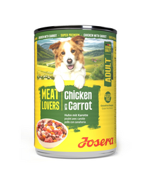 JOSERA Meat Lovers Menu pui și morcov 400 g hrană câini