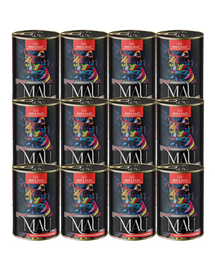 MAU Pate & Filet Vită cu cartofi dulci și rozmarin 12x400 g hrană umedă pentru pisici