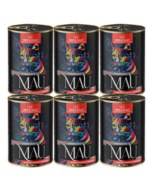 MAU Pate & Filet Vită cu cartofi dulci și rozmarin 6x400 g hrană umedă pentru pisici