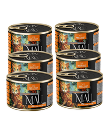 MAU Pate & Filet Rață cu mango și măceșe 6x185 g hrană umedă pentru pisoi