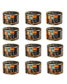 MAU Pate & Filet Rață cu mango și măceșe 12x185 g hrană umedă pentru pisoi