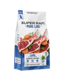 SUPER RAFI Pure Line hrană uscată pentru câini cu miel și cartof dulce 9 kg