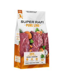 SUPER RAFI Pure Line hrană uscată pentru câini cu rață și cartofi dulci 9 kg