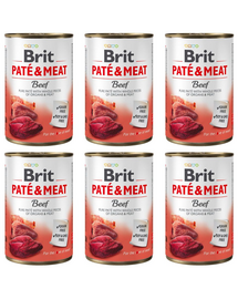 BRIT Pate&Meat beef 6x400 g pasztet z wołowiną dla psa
