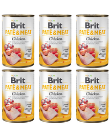 BRIT Pate&Meat chicken 6x400 g pasztet z kurczakiem dla psa