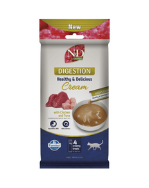 FARMINA N&D Quinoa Cat Digestion Cream Chicken and Tuna 60 g z kurczakiem i tuńczykiem, kremowy przysmak dla kotów z wrażliwym trawieniem