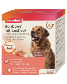 BEAPHAR Treats with Salmon Oil recompense câini cu ulei de somon, 40 buc