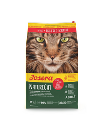 JOSERA NatureCat 10 kg + 1 kg hrană uscată fără cereale pentru pisici adulte