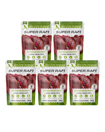 SUPER RAFI hrană umedă pentru câini, cu carne de cerb și inimi de rață 5x500 g