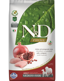 N&D Prime dog adult medium & maxi chicken & pomegranate 12 kg