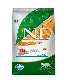 N&D Ancestral Adult Cat Neutered 10 kg indyk, orkisz, owies i owoc granatu