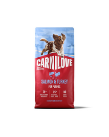CARNILOVE Active Dog Salmon & Turkey Puppies 12 kg łosoś i indyk, dla dorastających szczeniąt