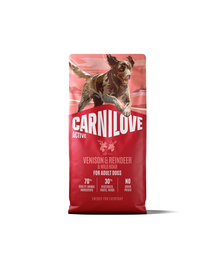 CARNILOVE Active Dog Venision and Reindeer Adult 12 kg dziczyzna, renifer i dzik, dla dorosłych psów