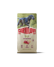 CARNILOVE True Fresh Dog Duck Junior Large 12 kg sucha karma ze świeżą kaczką dla juniorów dużych ras