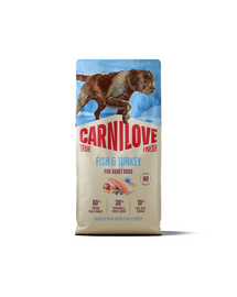 CARNILOVE True Fresh Dog Fish and Turkey Adult 12 kg sucha karma świeża ryba i indyk dla dorosłych psów