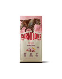 CARNILOVE True Fresh Dog Turkey Adult 12 kg sucha karma ze świeżym indykiem dla dorosłych psów