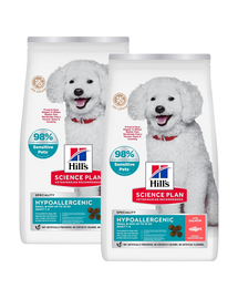 HILL'S Science Plan Adult Small & Mini Hypoallergenic Salmon 2x6 kg hrană hipoalergenică pentru câini adulți de talie mică, cu somon