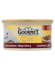 Gourmet Gold bucățele în sos în sos cu pui și ficat 85 g