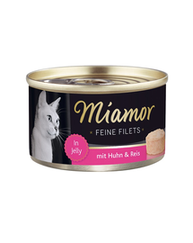 MIAMOR Conserva pentru pisica, file de pui si orez in aspic 100g