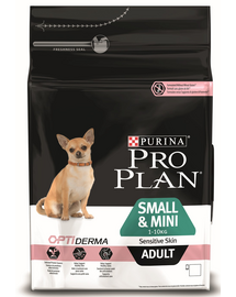 PURINA PRO PLAN Small & Mini Adult Sensitive Skin hrană câini adulți talie mică, cu somon 3 kg