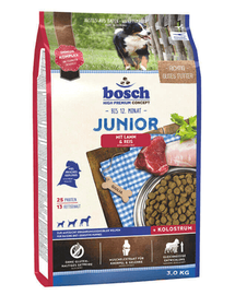 BOSCH Junior Hrana uscata pentru catei de la 2 pana la 12 luni, cu miel si orez  3 kg