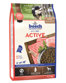 BOSCH Active Hrana uscata pentru caini adulti activi, cu carne de pasare 3 kg